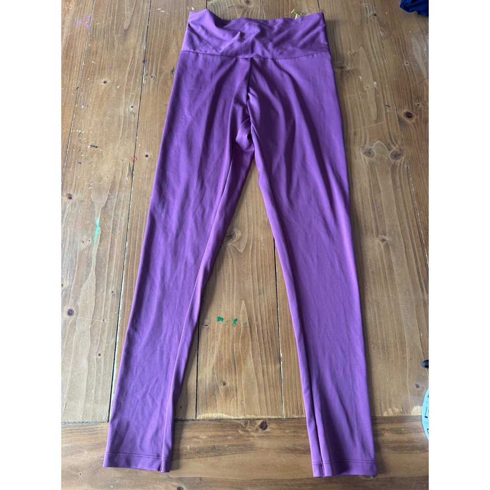 Bali Womens Purple High Waisted Active Leggings Recycled Blend DF2005 Size Small